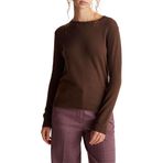 United Colors of Benetton Koyu Kahverengi%100 Merino Bisiklet Yaka Kazak, XL, 125A1002D1K01, Koyu Kahverengi, Kadın