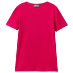 United Colors of Benetton Koyu Kırmızı Baskılı Kadın T-shirt