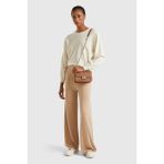 United Colors Of Benetton Krem Kadın / Kız KDN_%100 Merino Ribana Detaylı Bisiklet Yaka Kazak Model Kodu: ( 1002D10BG000) - XS
