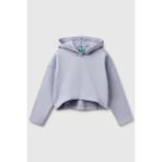United Colors Of Benetton Lila Kadın / Kız Kj_arkası Logo Etiketli Kapüşonlu Relax Fit Sweatshirt Model Kodu: 3UNIC204LLILA - Mor - 7 - 8 Yaş