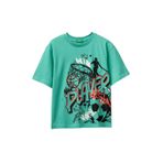 United Colors of Benetton Mavi-Yeşil Erkek Çocuk Baskılı T-Shirt, 6-7 Yaş, 5003360064, Mavi - Yeşil, Erkek Çocuk