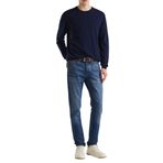 United Colors of Benetton Merino Mavi Bisiklet Yaka Erkek Kazak