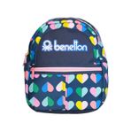 United Colors Of Benetton. Mini Kalp Desenli Kız Çocuk Çocuk Çantası 001 lacivert