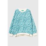 United Colors Of Benetton Mint Yeşili Kadın / Kız Kj_tamamı Baskılı Logo Etiketi Detaylı Yırtmaçlı Sweatshirt Model Kodu: 3QHCC10RSMINT Yeşil - 13 - 14 Yaş