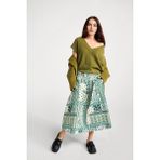 United Colors Of Benetton Mix Kadın / Kız KDN_%100 Pamuk Desenli Beli Lastikli Cepli Poplin Etek Model Kodu: ( 40H2D005F72C) - Çok Renkli