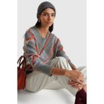 United Colors Of Benetton Mix Kadın / Kız Kdn_yün Karışımlı Baklava Desenli Ribana Detaylı V Yaka Kazak Model Kodu: 1444E204E904 - Çok Renkli - XS