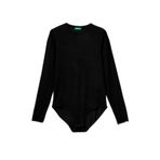 United Colors of Benetton Modal ve Kaşmir Karışımlı Uzun Kollu Body, m, 625A3LRU3B004, Siyah, Kadın