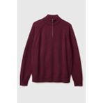 United Colors Of Benetton Mürdüm Erkek ERK_%100 Yün Fermuar Detaylı Dik Yaka Kazak Model Kodu: ( 1006U202B34D) - 2XL - Mor