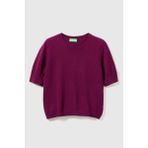 United Colors Of Benetton Mürdüm Kadın / Kız KDN_%100 Merino Bisiklet Yaka Kısa Kollu Kazak Model Kodu: ( 1002D10D220R) - Mor