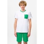 United Colors Of Benetton Pamuklu Bisiklet Yaka Erkek T Shirt BNTM20446 BEYAZ-YEŞİL