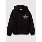 United Colors Of Benetton Siyah Kız Çocuk Payetli Sweatshirt 39M2C505O