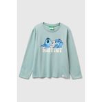 United Colors Of Benetton Su Yeşili Kadın / Kız Kj_önü Baskılı Logo Etiketi Detaylı Uzun Kollu T-Shirt Model Kodu: 35RYC10Q7SU Yeşili - 13 - 14 Yaş