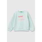 United Colors Of Benetton Su Yeşili Kadın / Kız Kk_simli Benetton Logo Baskılı Bisiklet Yaka Sweatshirt Model Kodu: 3J70G10HXSU Yeşili - 5 - 6 Yaş