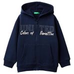 United Colors of Benetton Üniseks çocuk örgü ceket, Mavi, 3 Yaş
