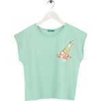 United Colors Of Benetton Yeşil Kız Çocuk Baskılı T-Shirt 3I1XC10U0