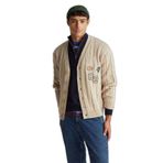 United Colors of Benetton Yün Hırka, S, 126P1I4YU601M, Bej Melanj, Erkek