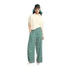 United Colors of Benetton%100 Viskon Rahat Kesim Beli Lastikli Cepli Pantolon, m, 125A4HUUDF0AP, Yeşil, Kadın