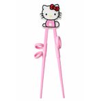 United Foods Hello Kitty Çocuk Eğitim Chopstick Seti - Yardımcı Aparatlı Yemek Çubuğu Pembe
