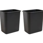 United Solutions 7 Galon / 28 Quart Yer Tasarruflu Çöp Sepeti, Masa Altına ve Küçük, Ticari Alanlara, Mutfak, Ev Ofis ve Yurt Alanlarına Uygun, Temizlemesi Kolay, 2'li Paket, Siyah, (WB0338)