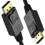 UNITEK DisplayPort Displayport kablo/1,5 metre, siyah/Full HD, 2K, 4K, 3D, 3840x2160 ve altın kaplama fişli bağlantı kablosu/Y-C607BK