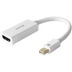 Unitek Mini Displayport Hdmi Adaptörü - Thunderbolt 1/2 (Mini Dp) Hdmi 1.4 Soket Adaptörü Sinyal Dönüştürücü │ 4K, 20 Cm Kablo, Beyaz │ Macbook Air, Pro, Imac, Thinkpad Vb. Ile Uyumlu
