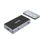 Unitek Splitter HDMI Switch 1.4b 5 IN-1 Out 4K sinyal değiştirici - 5 HDMI kaynağı için uzaktan kumandalı - HD oynatıcı kaydedici PC oyun konsolu - Dolby TrueHD DTS-HD ve 7.1 surround ses ile uyumlu