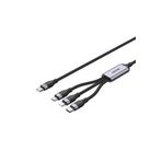 Unıtek Type-C 3İn1 Hızlı Sarj Kablosu 1.5Mt 20W Mıcro Usb, Type-C, Lıghtnıng C14101agy01-1.5M