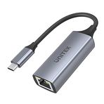 Unitek USB-C Gigabit Ethernet Adaptörü │ USB tip C RJ45 LAN Ethernet 10/100/1000 Mbps Dönüştürücü│ USB 3.0 5 Gbps │ Alüminyum, Kablo 12 cm │ Neztweradapter Win, Mac, Linux│Plug&Play