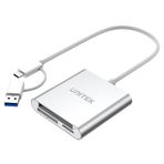 Unitek Y-9313D C Tipi USB Kart Okuyucu Hepsi Bir Arada Gümüş