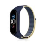 Universal 126299819 Mi Band 4 Hasırlı Cırtcırtlı Kordon Saat Değildir - Sarı-Lacivert - Noth-856529 1 Adet