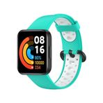 Universal 126299940 Watch 2 Spor Delikli Kordon Saat Değildir - Turkuaz-Beyaz - Noth-856411 1 Adet