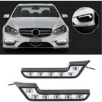 Üniversal 6 LED Mercedes Tip Gündüz Ledi Araba Gündüz Farı Araç Oto Drl LED Lamba Güçlü Işık 12V Su Geçirmez Beyaz 2 Adet