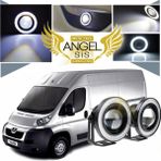 Universal 76MM Beyaz Mercekli LED Angel Sis Farı Peugeot Boxer Uyumlu - Ceviz - Seçenek 1