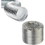Universal Alüminyum Çelik Telli Aspiratör Davlumbaz Borusu 120 mm x 2 M