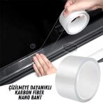Üniversal Araç İçi Şeffaf Kapı Eşik Bandı Arka Tampon Eşiği Koruma Folyosu Orijinal Hava Kanallı Yapışkanlı İthal Çok Amaçlı Tampon