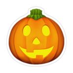 Universal Balkabağı Emoji Sticker Araba Oto Arma Duvar Sticker Ev Dekoratif Çıkartma 15 cm - Renkli - 15 x 15 cm