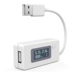 Universal Beyaz Cep Telefonu Şarj Test Kontrol Cihazı Pil Durumu Kapasite Akımı USB Çıkışı Ölçüm