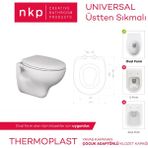 Universal Çocuk Adaptörlü Amörtisörlü Klozet Kapağı - Beyaz