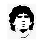 Universal Diego Armando Maradona (El Pibe De Oro) Sticker Çıkartma Oto Araba Camı Duvar Oda Laptop 15 cm - Renkli - 15 x 15 cm