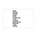 Universal Exo Isimleri Sticker Araba Oto Arma Duvar Sticker Ev Dekoratif Çıkartma 15 cm - Renkli - 15 x 15 cm