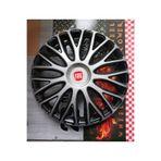 Universal Fiat Fiorino Uyumlu 15" inç Çift Renk Jant Kapağı 4'lü Takım Amblem Hediyeli