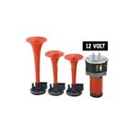 Universal Havalı Korna 3 Borulu Motorlu 12 Volt