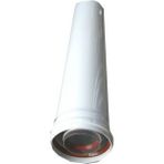 Universal Hermetik Kombi Baca Uzatma Borusu 100 cm İç Çapı 6 cm Dış Çapı 10 cm Beyaz Fırın Boya