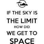 Universal If The Sky Is The Limit How Do We Get To Space Sticker Araba Oto Arma Duvar Sticker Ev Dekoratif Çıkartma 20 x 20 cm Siyah