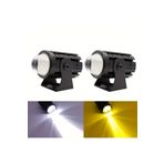 Universal İkili Motorsiklet Sis Farı Yardımcı Sürüş Lambası Mercekli Far Çift Mod