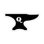 Universal Kişiselleştirilmiş 'q' Örs Demirci Sticker Araba Oto Arma Duvar Sticker Ev Dekoratif Çıkartma - Renkli - 15 x 15 cm