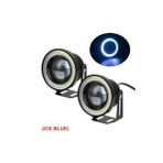 Üniversal Mercekli Angel Sis Farı Su Geçirmez 76 Mm Buz Mavi Metal Halkalı Angel Eyes