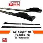 Üniversal Piano Black Kulaklı Flaplı Marşpiyel Lipi Bıçağı Gri