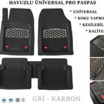 Universal Renault 9 Sedan 2000 Uyumlu Derin Havuzlu Pro Paspas Siyah - Gri