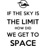 Universal Saying If The Sky Is The Limit How Do We Get To Space Sticker Araba Oto Arma Duvar Sticker Ev Dekoratif Çıkartma 20 x 20 cm Beyaz